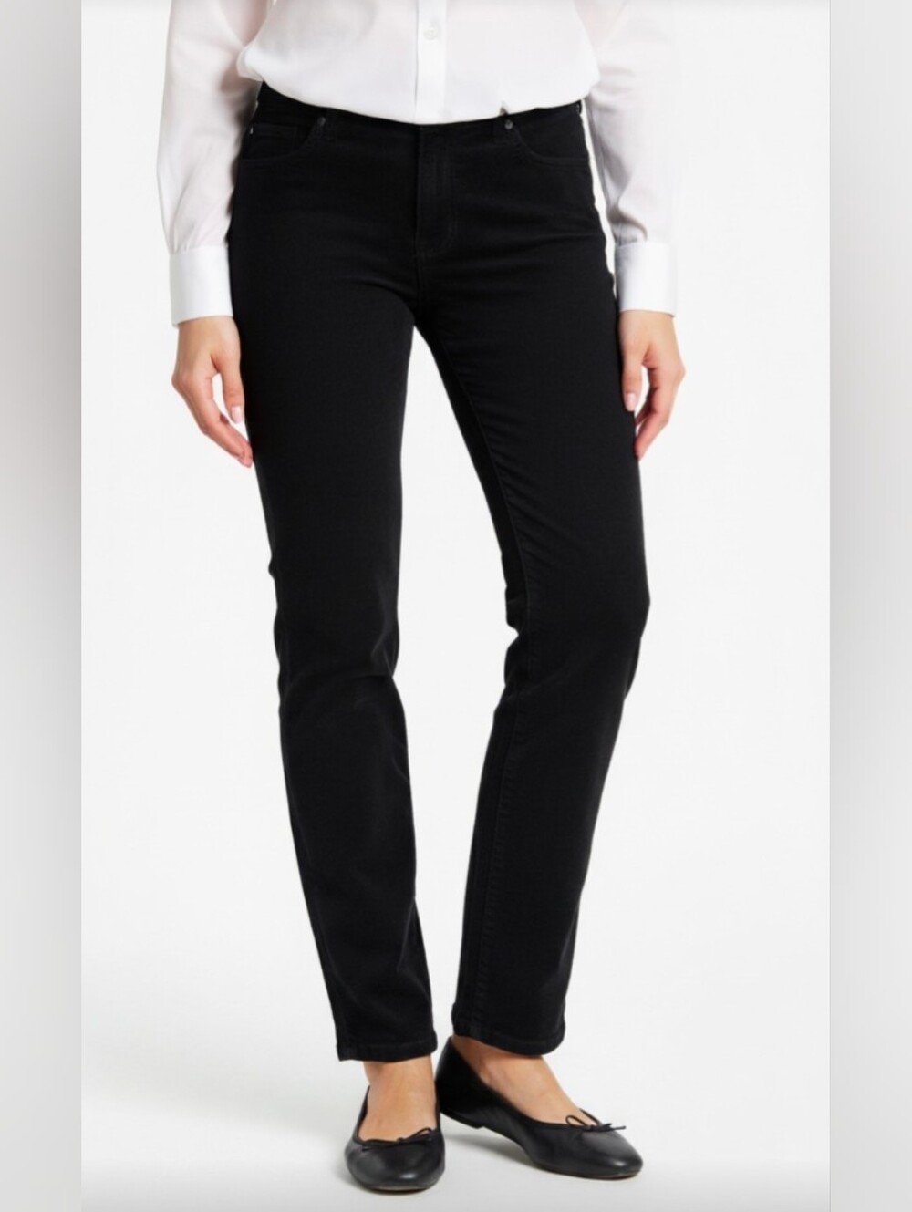 TALBOTS! RICH BLACK FINE WALE CORDUROY 5 POCKET JEANS STYLE PANTS, SLACKS! SZ 2P